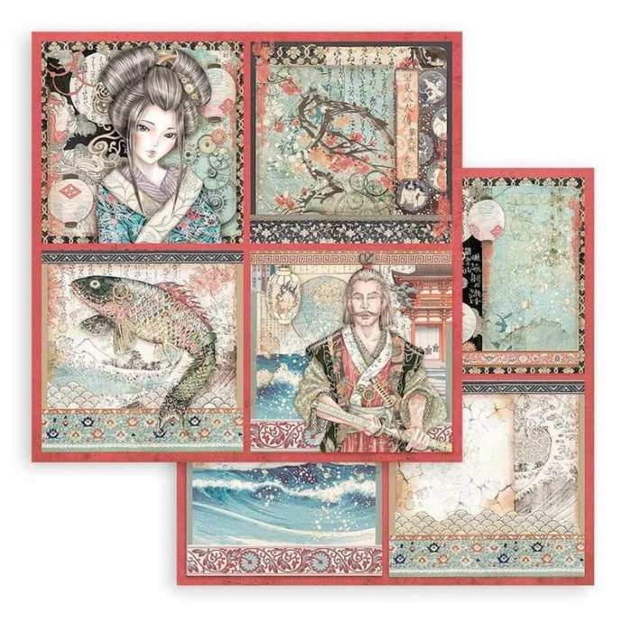 stamperia-pojedynczy papier-do-scrapbookingu sir-vagabond-in-japan-4-cards.jpg