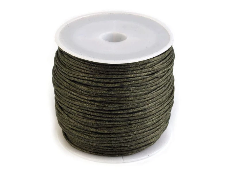 Sznurek bawełniany Ø1 mm woskowany khaki.jpg