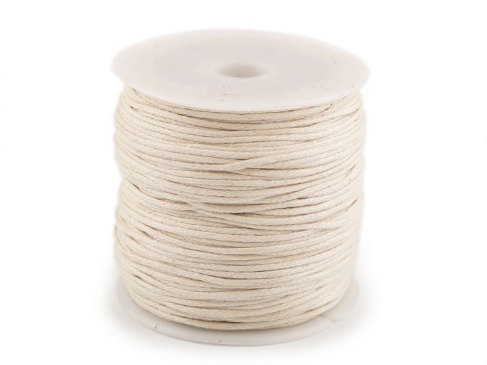 Sznurek bawełniany Ø0,8 mm woskowany naturalny jasny.jpg