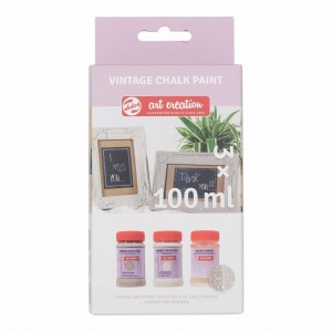 Farba-kredowa-Talens Art Creation • Vintage Chalk Set 100ml 2 Beiges + Crackle medium.jpg