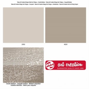 Farba-kredowa-Talens Art Creation • Vintage Chalk Set 100ml 2 Beiges + Crackle medium_2.jpg