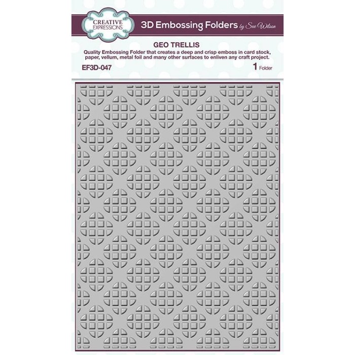 Folder-do-embossingu-Creative Expressions 3D embossing folder Geo trellis-EF3D-047.jpg
