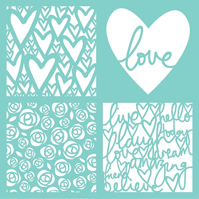 Maska-Szablon-Kaisercraft • Templates 30,5x30,5cm Love Quarters_2.jpg