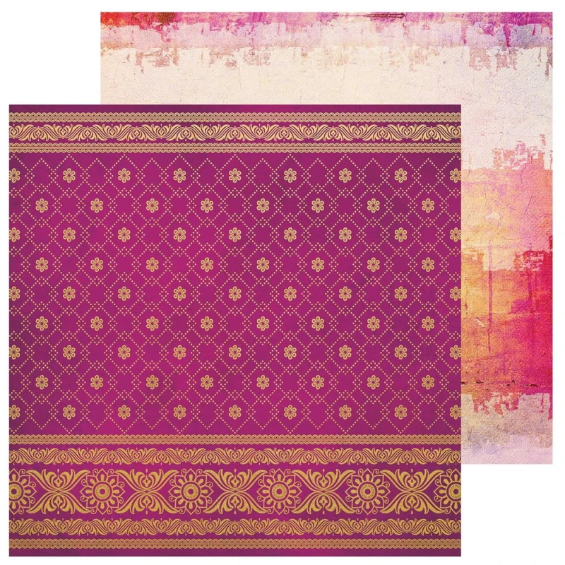 Kaisercraft • Papier do scrapbookingu Bombay sunset double-sided 12x12 Sari.jpg