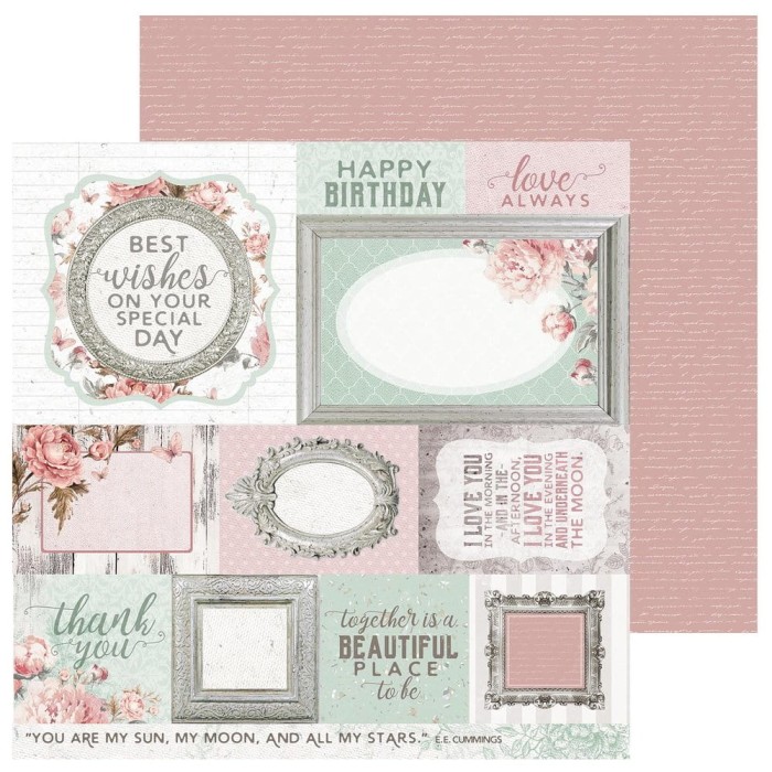 Kaisercraft • Papier do scrapbookingu Sage and grace double-sided 12x12 Thoughts.jpg