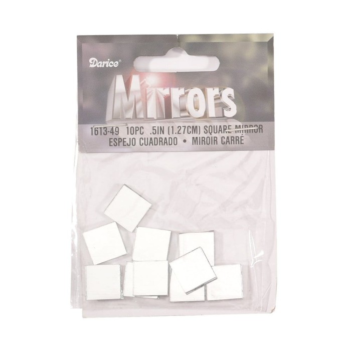Lusterka-Darice • Mirrors small square 1.25cm 10pcs.jpg