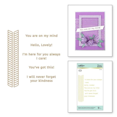 Sentiment Border Płytka do złoceń Elegant Twist Glimmer Borders & Sentiments ...