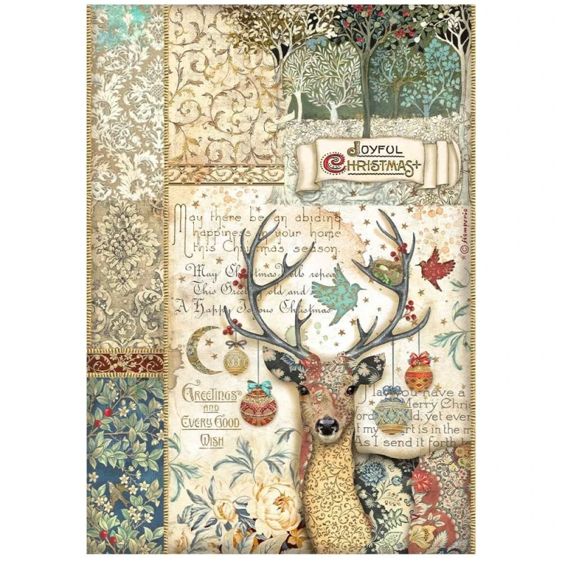 Papier-ryzowy-stamperia-christmas-greetings-a4-rice-paper-deer.jpg