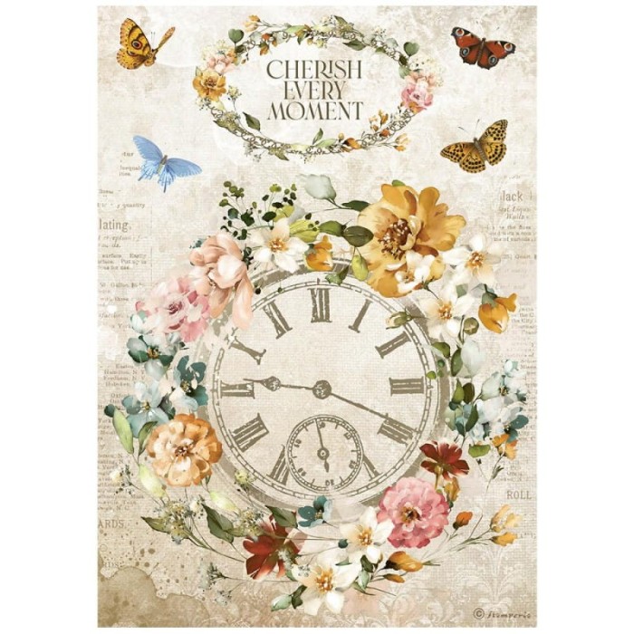 Papir-ryzowy-stamperia-a4-garden-of-promisses-cherrish-every-moment-clock.jpg