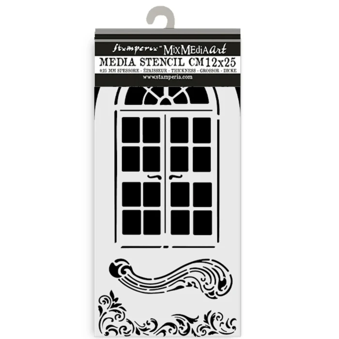 szablon-maska-stamperia-masquerade-thick-stencil-12x25cm-window_1.jpg