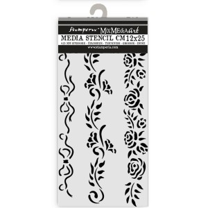 Szablon maska 12x25cm "Timeless" - Bordiury kwiatowe.jpg