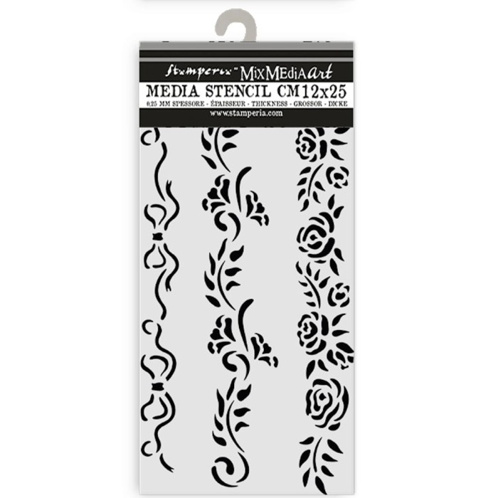Szablon maska 12x25cm "Timeless" - Bordiury kwiatowe.jpg