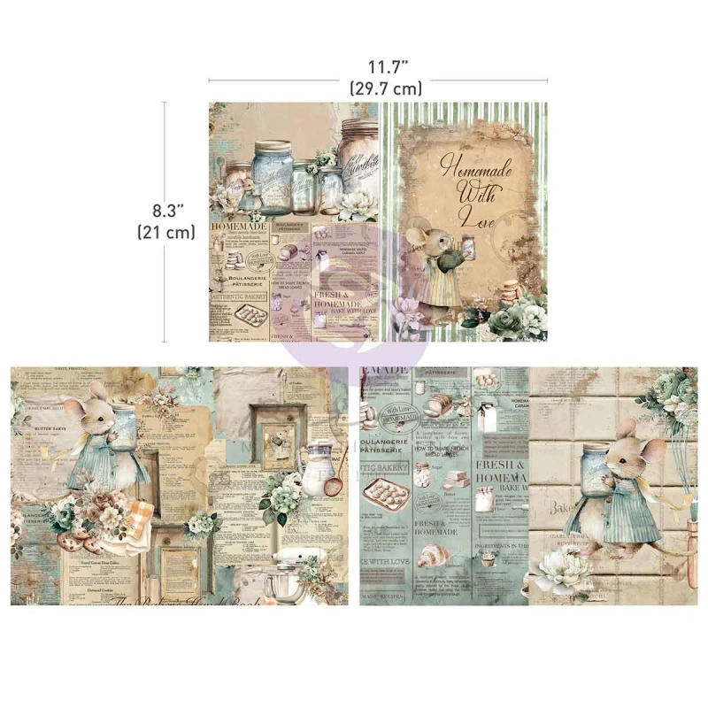 Papier do decoupage A4-The Home Baker Collection-Prima-679682.jpg
