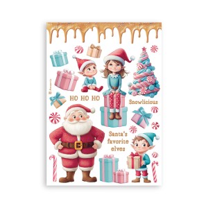 Zestaw papierów washi Candy Christmas A5 Washi Pad (8szt) - Stamperia SBW22.jpg