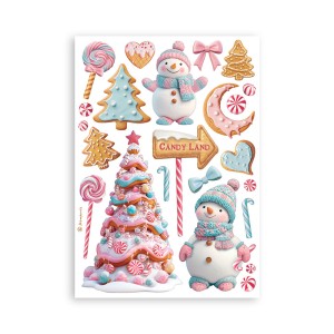 Zestaw papierów washi Candy Christmas A5 Washi Pad (8szt) - Stamperia SBW22.jpg