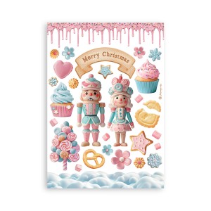 Zestaw papierów washi Candy Christmas A5 Washi Pad (8szt) - Stamperia SBW22.jpg