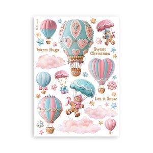 Zestaw papierów washi Candy Christmas A5 Washi Pad (8szt) - Stamperia SBW22.jpg