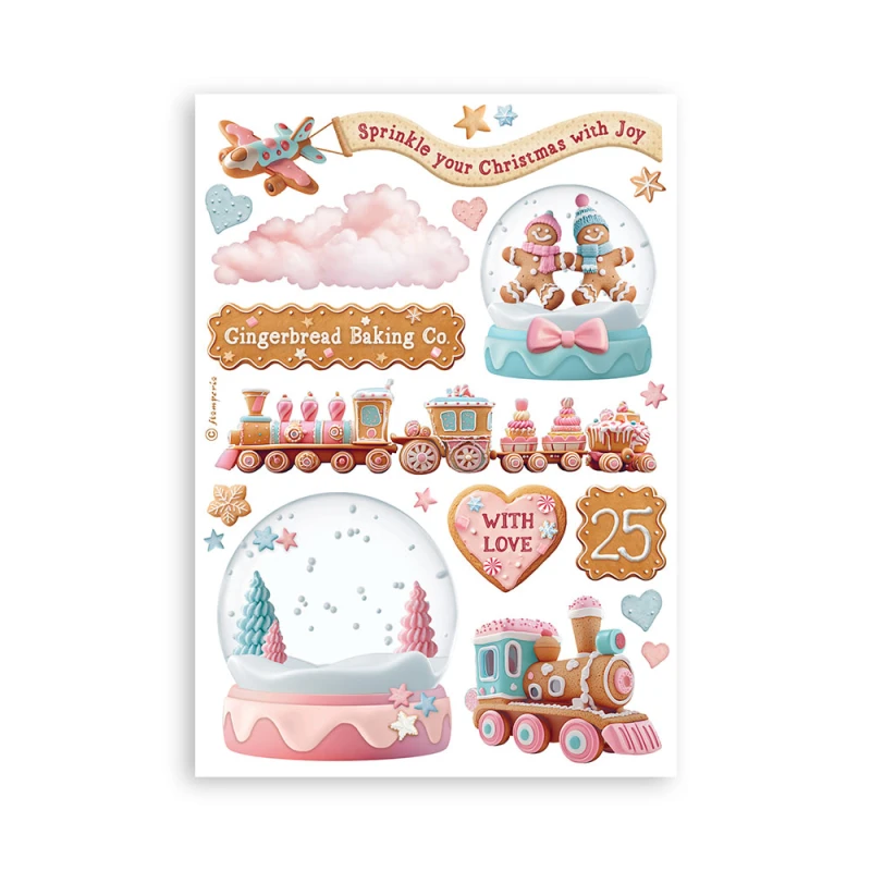 Zestaw papierów washi Candy Christmas A5 Washi Pad (8szt) - Stamperia SBW22.jpg