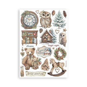 Zestaw papierów washi Owl's House A5 Washi Pad (8szt) - Stamperia (SBW23).jpg