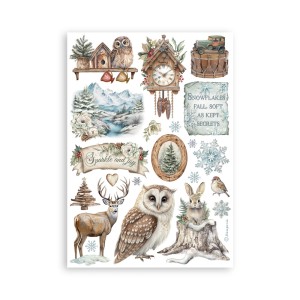 Zestaw papierów washi Owl's House A5 Washi Pad (8szt) - Stamperia (SBW23).jpg