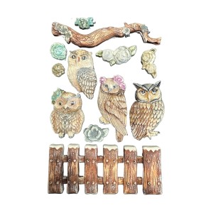 Foremka silikonowa A5 "Owl's House" - Sowy - Stamperia (KACMA585)