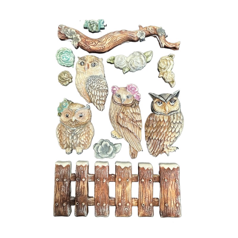 Foremka silikonowa A5 "Owl's House" - Sowy - Stamperia (KACMA585)