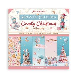 Zestaw papierów do scrapbookingu 30x30 "Candy Christmas" - Stamperia (SBBL173)