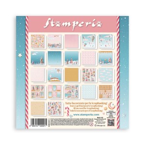 Zestaw jednostronnych papierów do scrapbookingu 20x20 "Candy Christmas" Maxi  Pack (Single Face) - Stamperia (SBBSXB15)