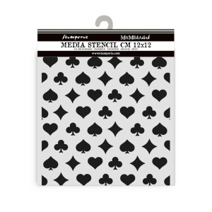 Szablon maska 12x12 "Alice in Christmas" - Poker - Stamperia (KSTDS55)
