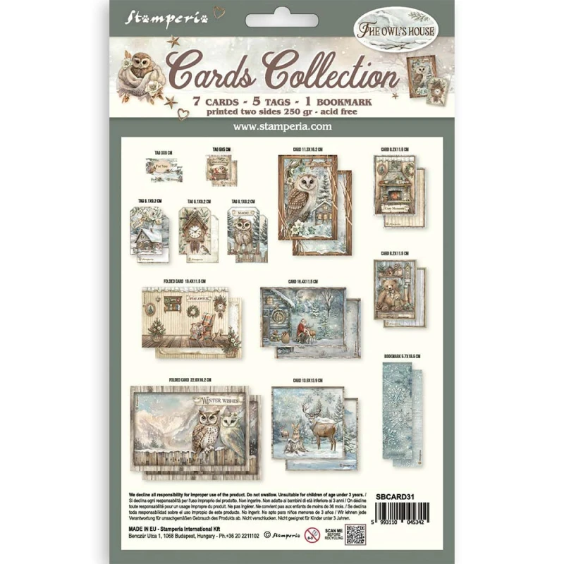 Zestaw kart "The Owl's House" Cards Collection - Stamperia (SBCARD31)