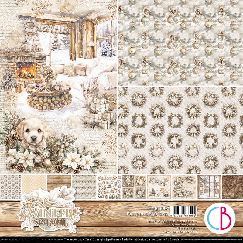 Zestaw papierów do scrapbookingu 30x30-Winter Season-Patterns Pad - Ciao Bella-CBT088.jpg
