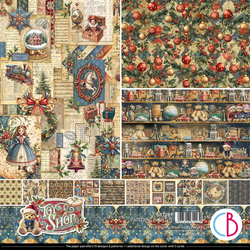 Zestaw papierów do scrapbookingu 30x30-Toy Shop- Patterns Pad - Ciao Bella-CBT089.jpg