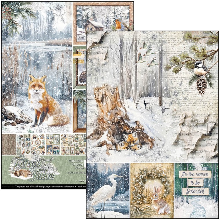 Papier do scrapbookingu A4-Forest Tales-Crative Pad - Ciao Bella-CBCL090.jpg
