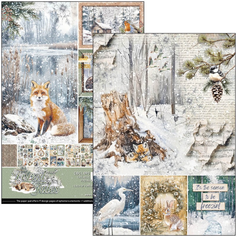 Papier do scrapbookingu A4-Forest Tales-Crative Pad - Ciao Bella-CBCL090.jpg