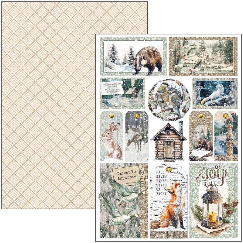 Papier do scrapbookingu A4-Forest Tales-Crative Pad - Ciao Bella-CBCL090.jpg