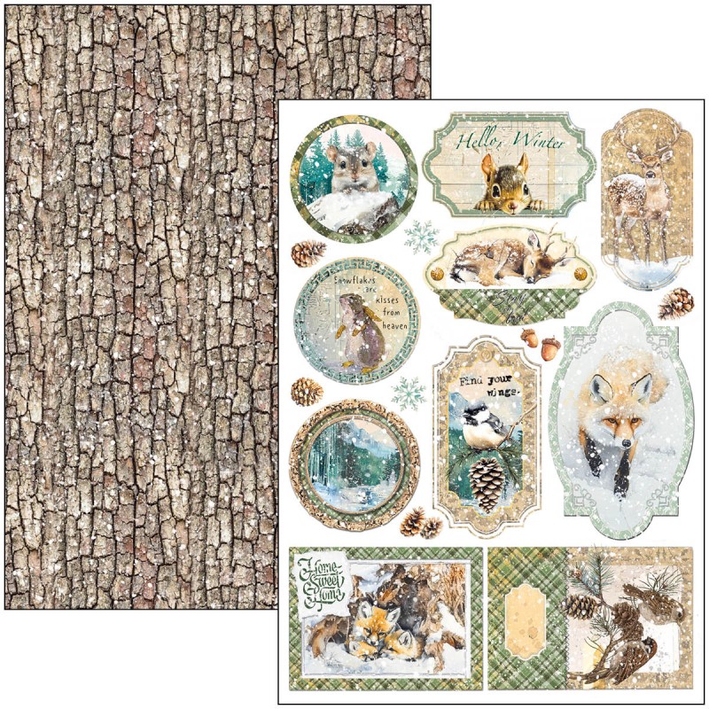 Papier do scrapbookingu A4-Forest Tales-Crative Pad - Ciao Bella-CBCL090.jpg