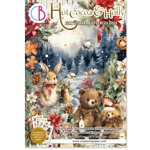 Zestaw-papierów-do-scrapbookingu-A4-Hot_Cocoa _Holly- -Junk-Journal-Ephemera-Book-Ciao-Bella-CBB015.jpg
