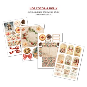 Zestaw-papierów-do-scrapbookingu-A4-Hot_Cocoa _Holly- -Junk-Journal-Ephemera-Book-Ciao-Bella-CBB015.jpg