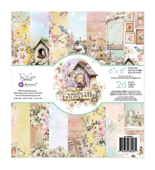 Zestaw papierów do scrapbookingu 15x15 "Among the Wildflowers" - Prima Marketing (682231) .jpg