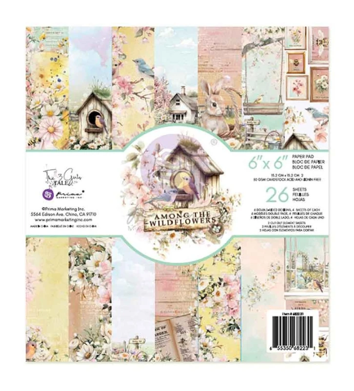 Zestaw papierów do scrapbookingu 15x15 "Among the Wildflowers" - Prima Marketing (682231) .jpg