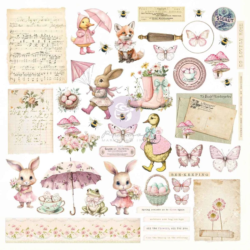Zestaw gotowych elementów "Sweet Spring" Ephemera (88szt) - Prima Marketing (982157) .jpg