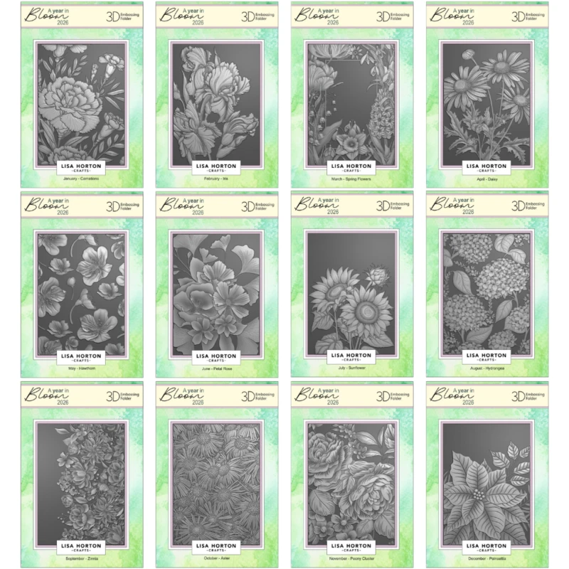 Folder do embossingu 5x7 "August - Hydrangea" 3D Embossing Folder.jpg