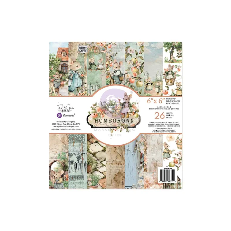 Homegrown 6x6 Inch Paper Pad by The 3 Girls Tale 683399.jpg