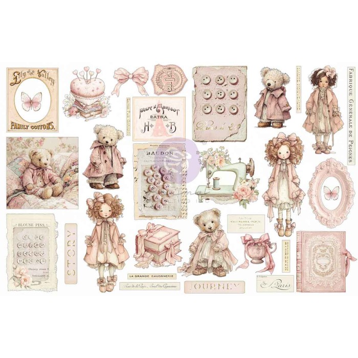 Zestaw-Buttons & Keepsakes Ephemera Quilted Memories (64pcs) by Frank Garcia-982409.jpg