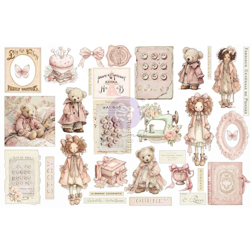 Zestaw-Buttons & Keepsakes Ephemera Quilted Memories (64pcs) by Frank Garcia-982409.jpg