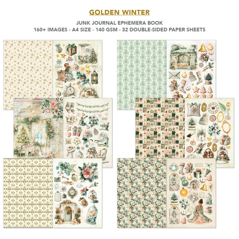 Zestaw-papierow-ciao-bella-golden-winter-a4-junk-journal-ephemera-2.jpg