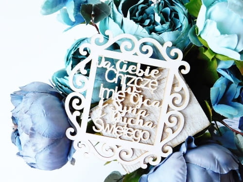 Napis-Ja Ciebie chrzczę-Ramka do box1a.jpg