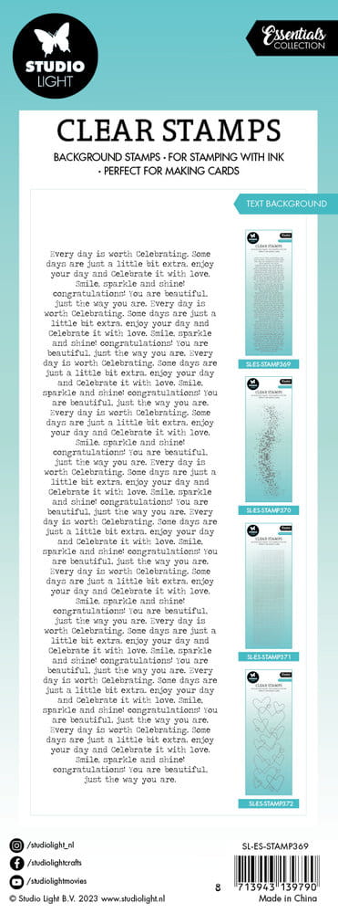 Stempel Text Background - Studio Light (SL-ES-STAMP369) w galeria MK ...